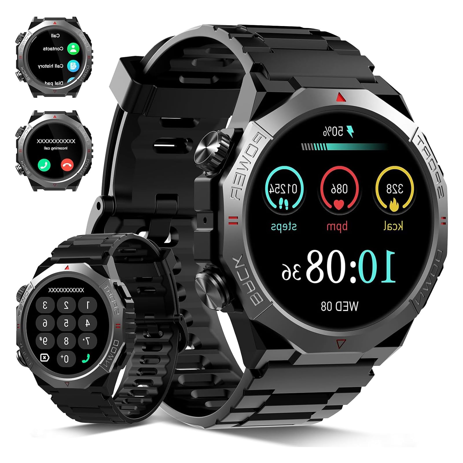 Military Smart Watches for Men Answer Make Calls 1 39 Watches Heart Rate Sleep Monitor 110 Sports Modes