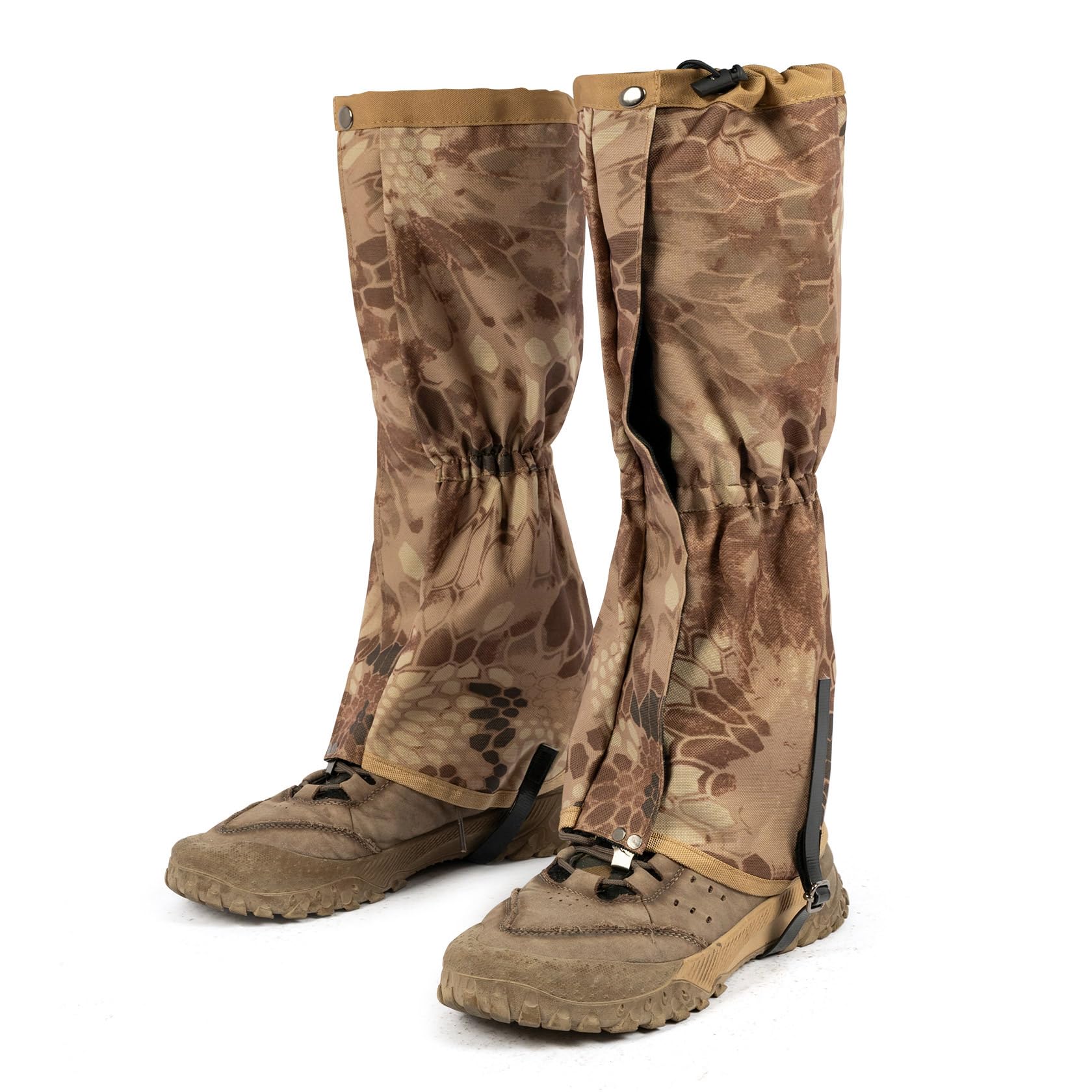 likloks Gaiters for Men & Women - Adjustable Hiking Leg Gaiters for Boots - Waterproof & Durable Gators for Outdoor Activities, Shell, S-M