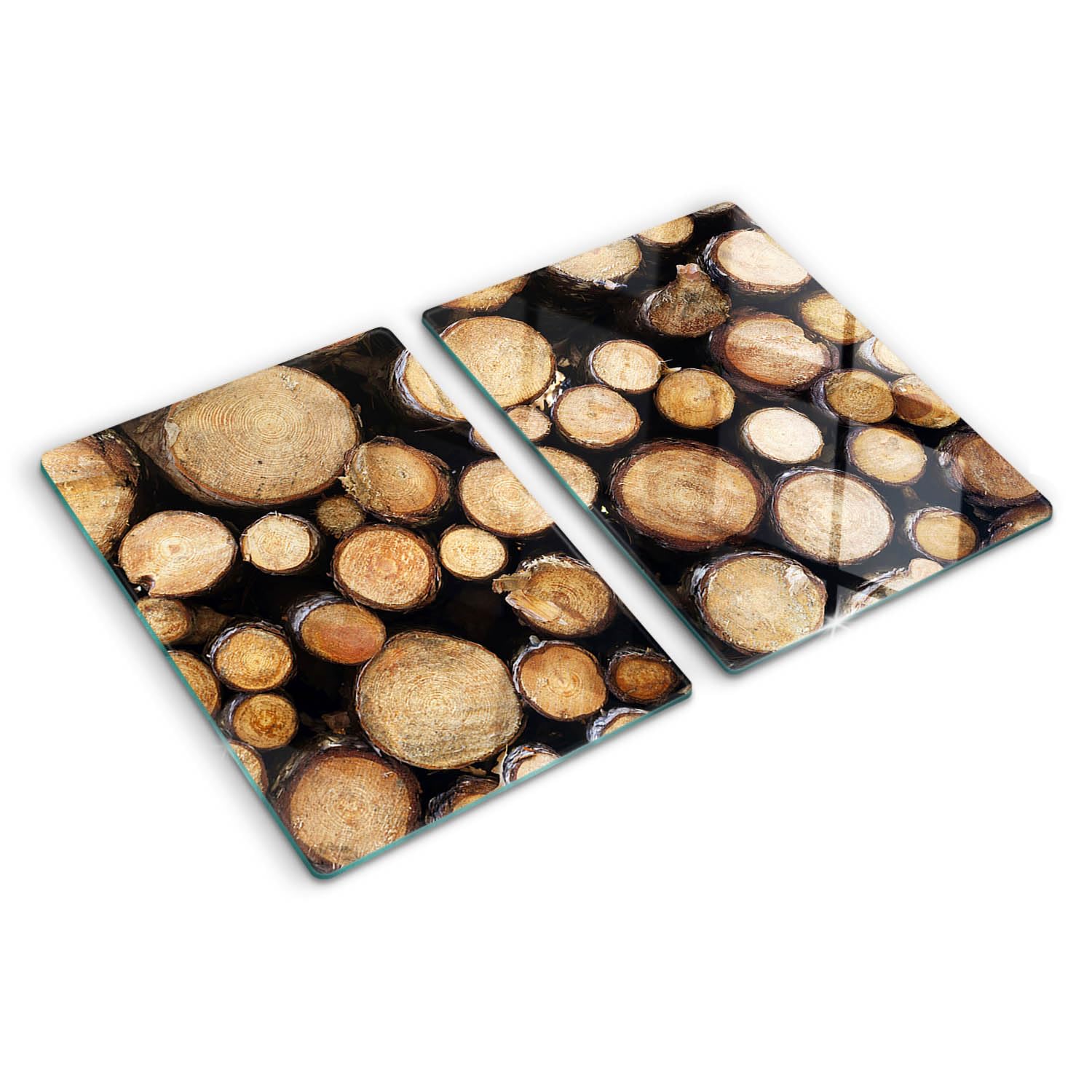 Planche à découper en verre trempé 2x40x52 cm style journaux rétro pour cuisine moderne