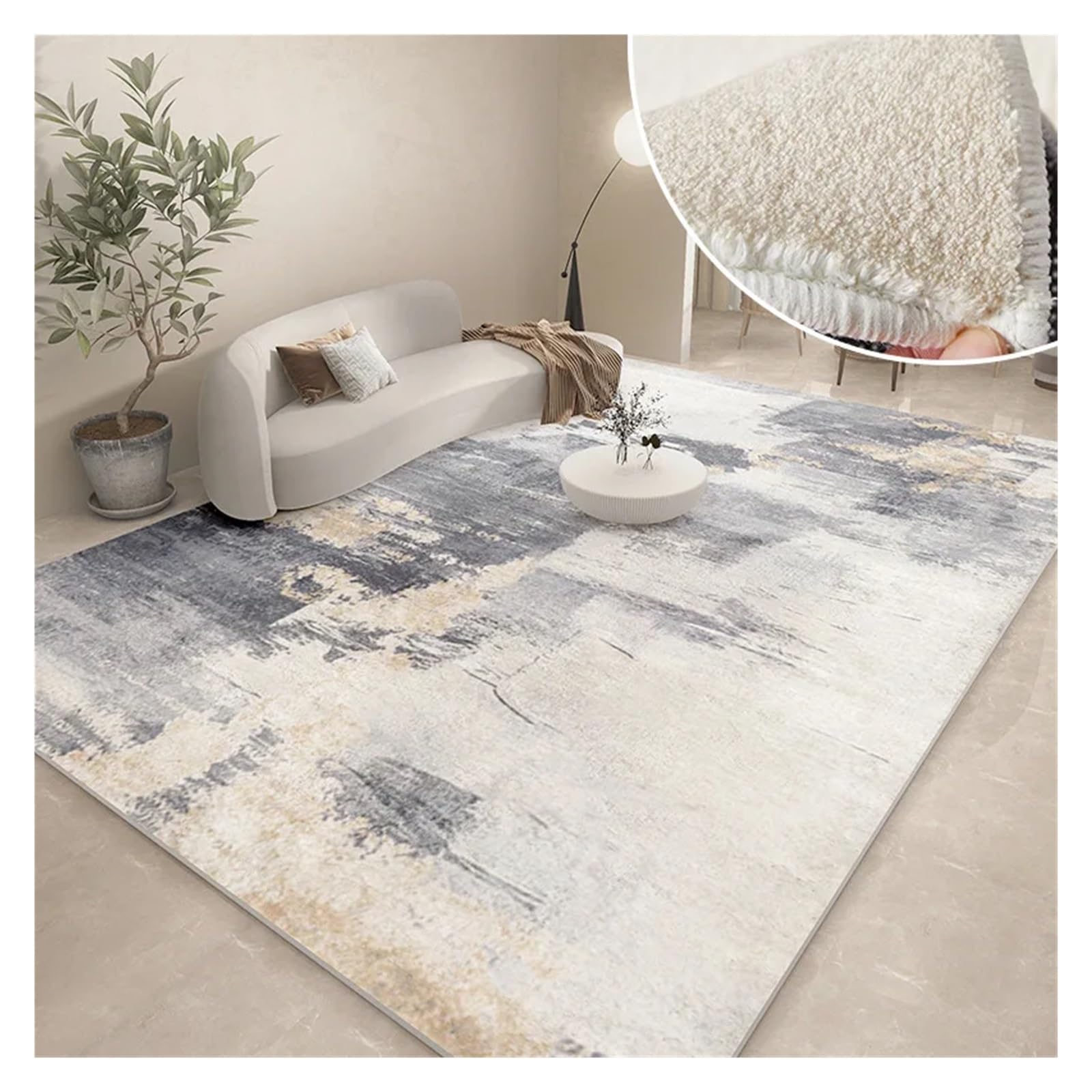 Tapis de chambre en peluche bleu nuit pour un décor de chambre à coucher cosy 120x160