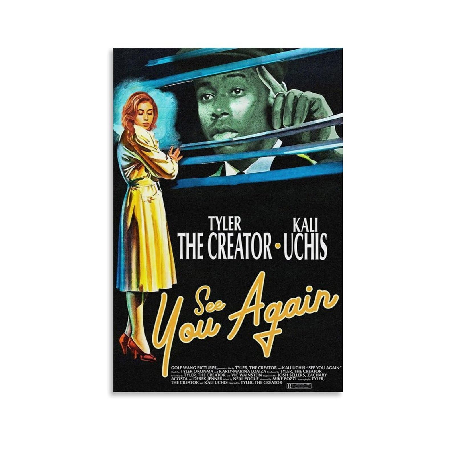 Tyler Poster The Creator Kali Uchis See You Again Vintage Cover Canvas Art Painting Decor Wall Posters Bedroom Gym Decorative Gift 12x18inch(30x45cm)
