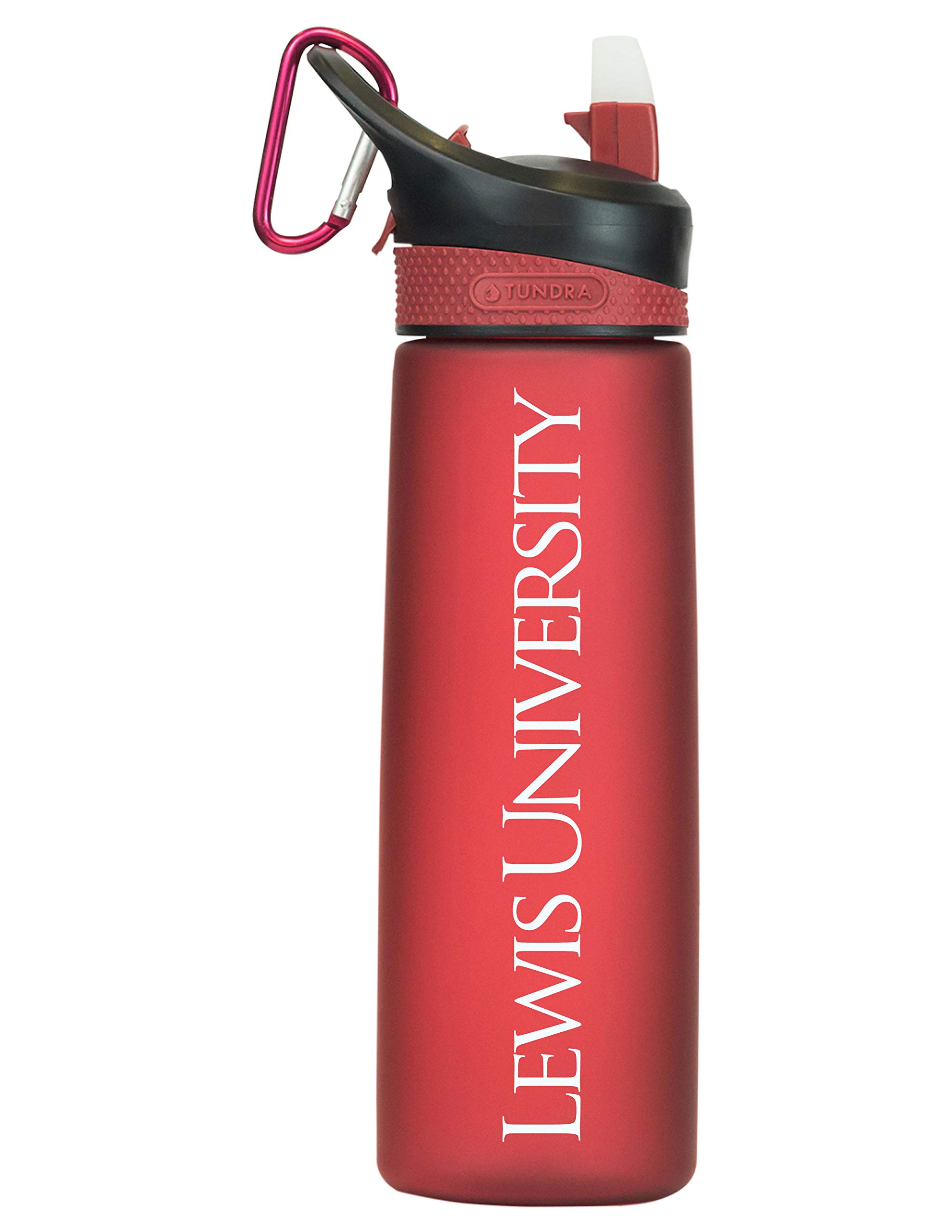The Fanatic Group Lewis University Frosted Sport Water Bottle, Design-1 - Burgundy