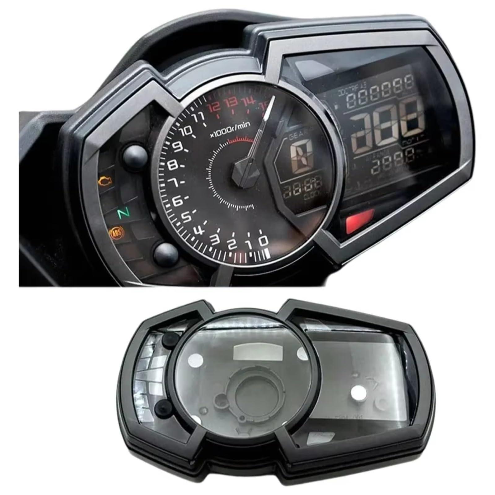Instrumentengehäuse Kompatibel Mit Für Ninja400 2018–2022 Für Ninja1000 2017–2019 Tachometer/Kilometerzähler Gehäuse Instrumentenkoffer