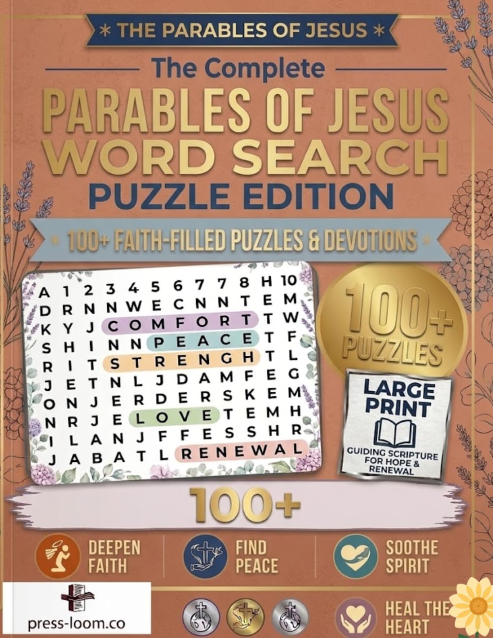 Parables of Jesus Christian Word Search Puzzle: for Adults, Teens and Seniors Featuring Bible Stories, Scripture Themes, Large Print Puzzles & Faith-Based Brain Games (Kingdom Word Search Collection)