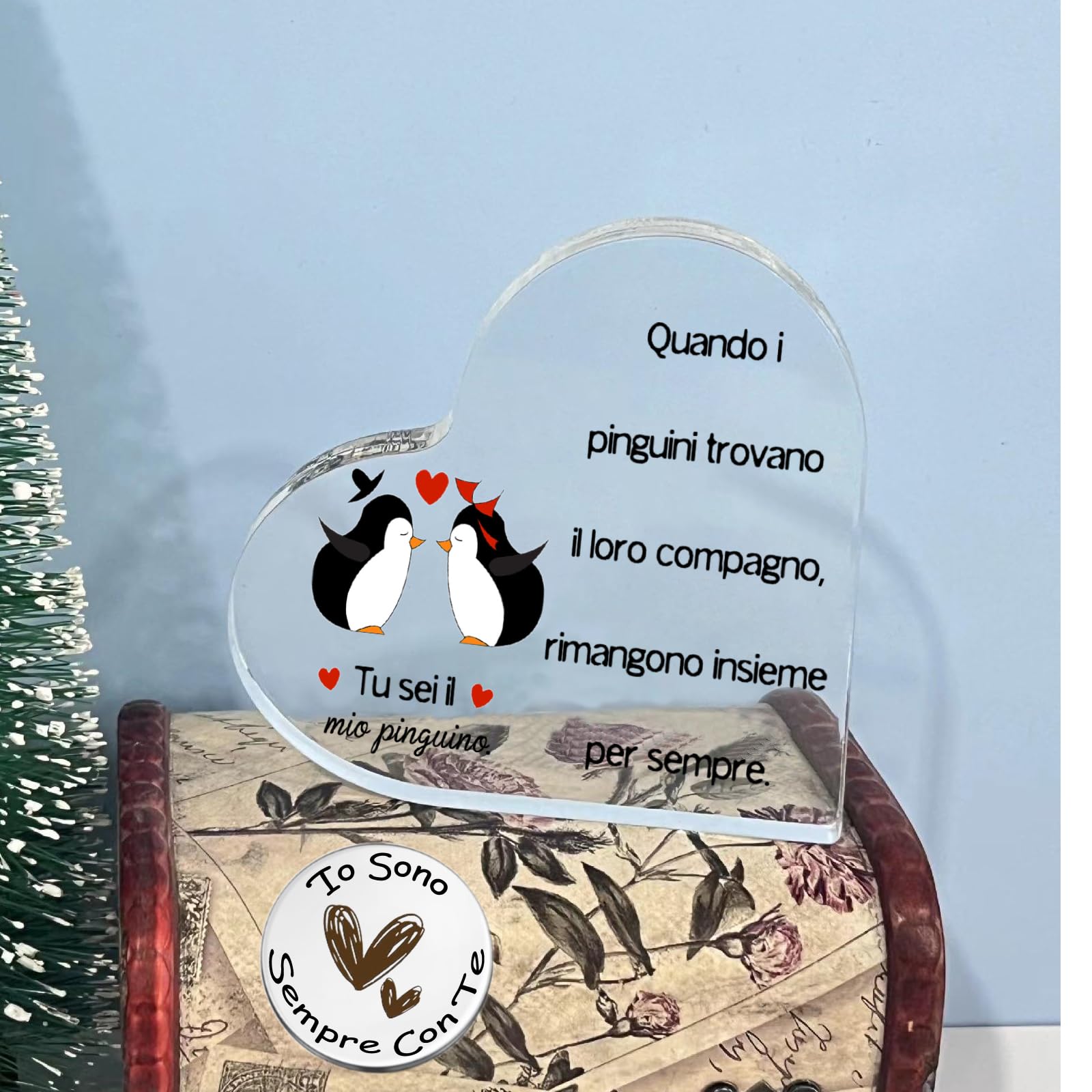 Regalo San Valentino Per Coppia - Decorazione Acrilica Personalizzata Con Frase "Per Te" - Regalo Anniversario Matrimonio Per Lei