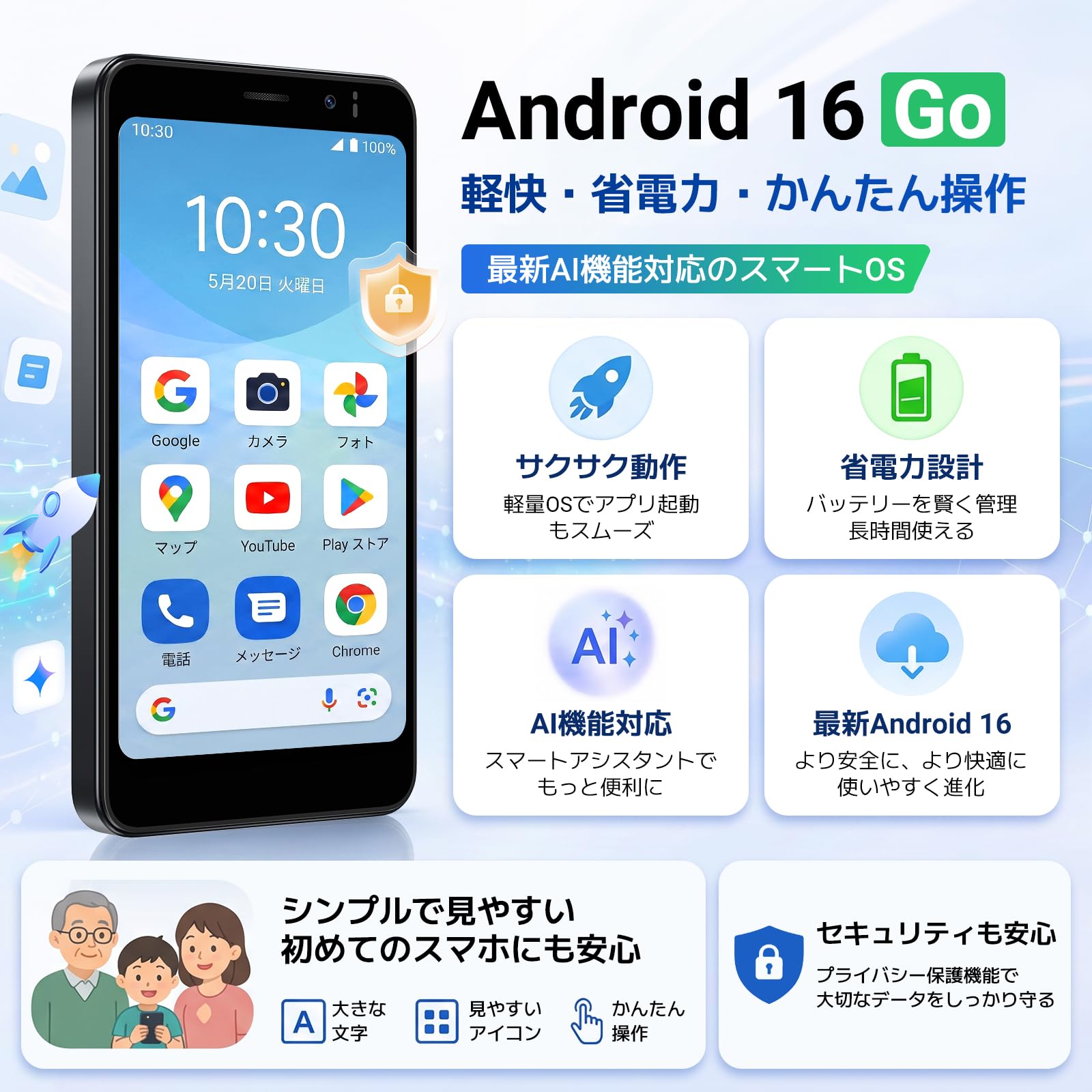 Amazon | 【2026新登場】Blackview WAVE 2C SIMフリー スマホ 本体