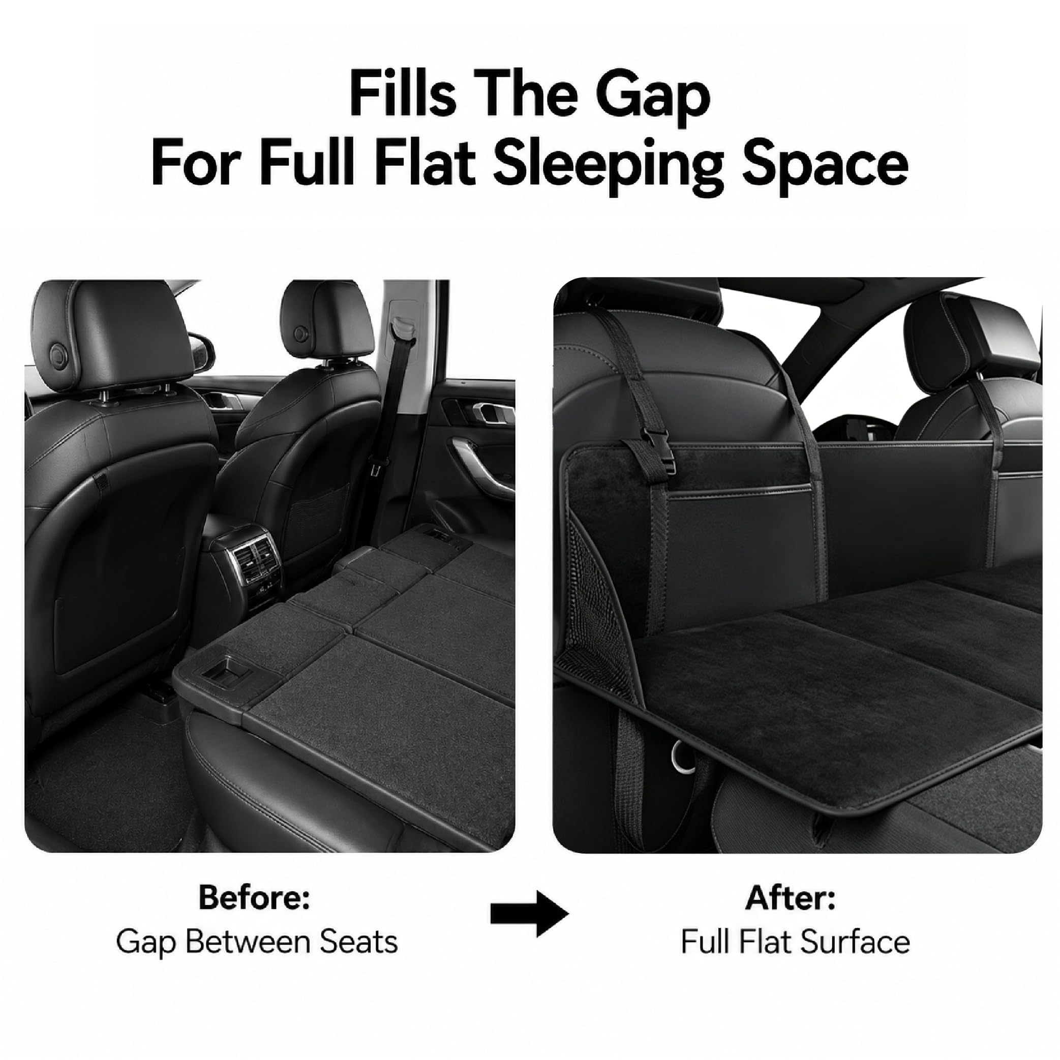 Schlafverlängerung Rücksitz für Honda UR-V P7 S7 VE-1 Vezel WR-V ZR-V Stream Shuttle 2001-2025, Faltbare Auto Matratze mit Stabiler Unterstützung und Rutschfestem Boden,A-126x42x22 cm