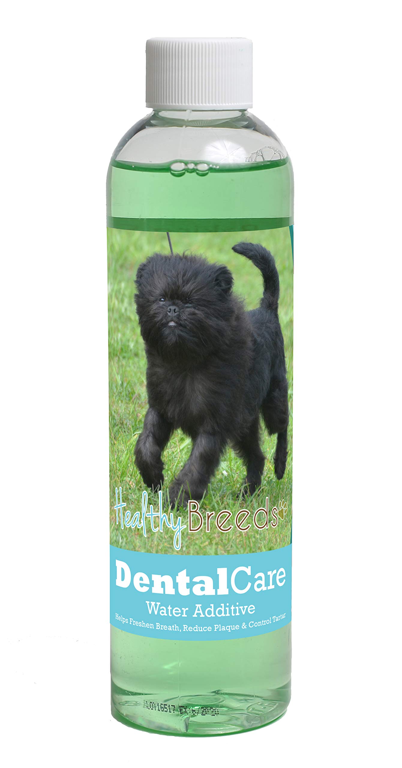 Healthy Breeds Dog Dental Care Water Additive for Affenpinscher - Helps Freshen Breath, Reduce Plaque &amp; Control Tartar - Mint Flavor - 8 oz