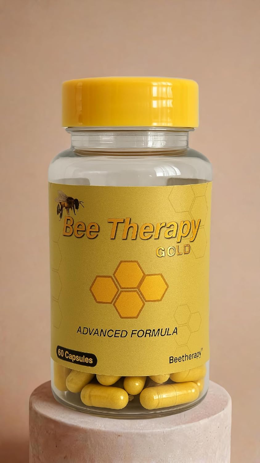 Natural Supplement - Bee Therapy Gold Venom Apitoxin Manuka Honey - Supports Inflammation & Mobility - Neck and Backache - Supports Joints & Muscles- Sprains, Bruises and Strains - Pack 1 60 Capsules