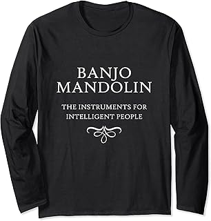 Banjo Mandolina Instrumentos Parra Gente Inteligente Músico Manga Larga