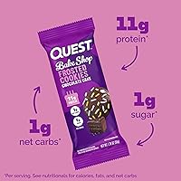 Vista 3 de Quest Nutrition Paquete Doble de Galletas Glaseadas, Sabor Pastel de Chocolate, 1g de Azúcar, 11g de Proteína, 2g de Carbohidratos Netos, Sin