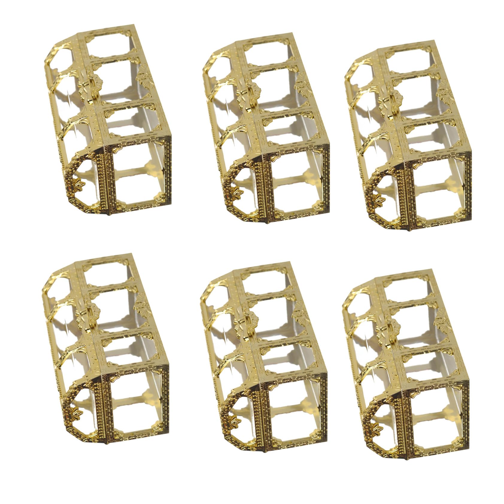 Scatoline Portaconfetti Matrimonio 12 Pezzi Plastica Oro