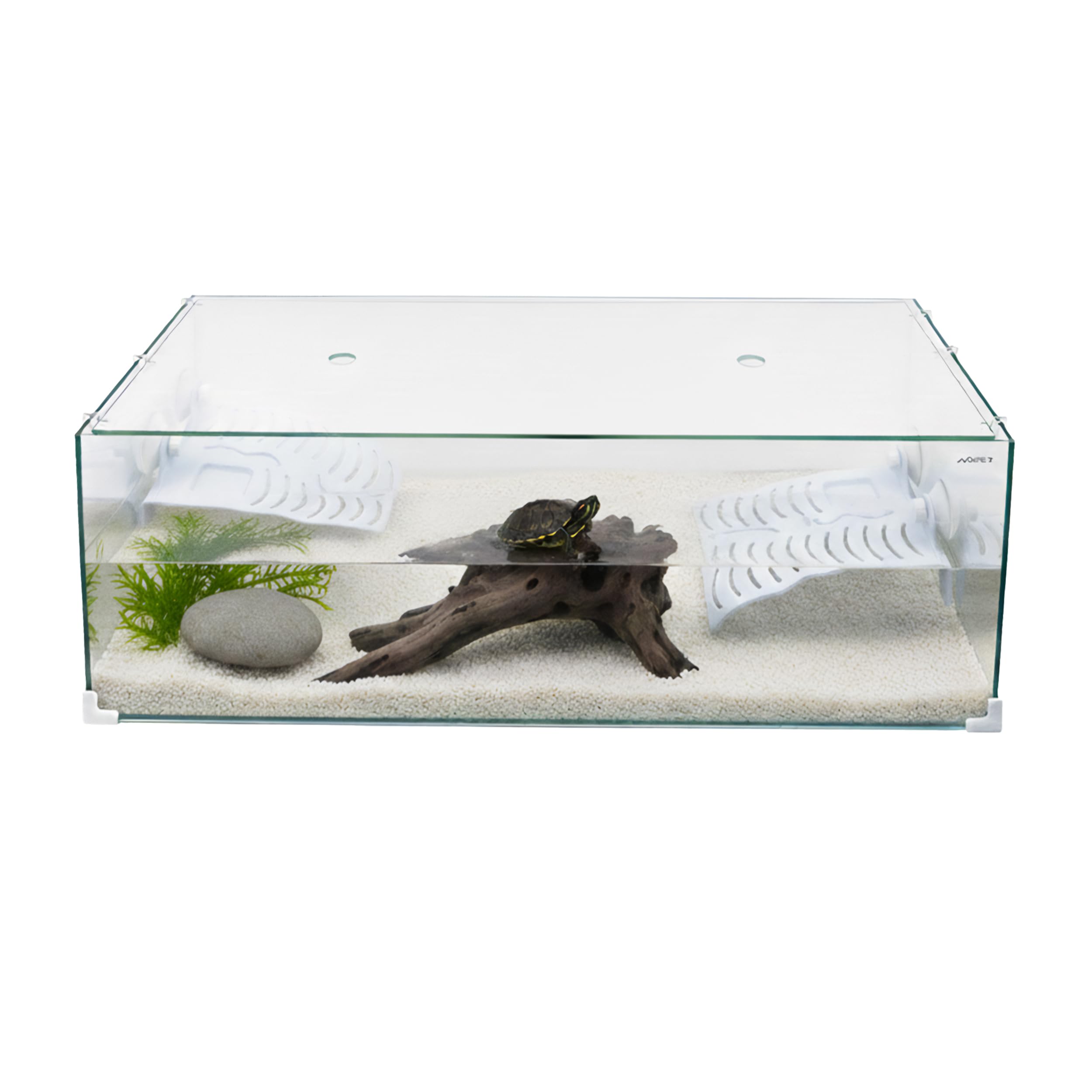 Aquariumline Teca In Vetro Per Tartarughe E Rettili – 28,6x18,8x16,5h Cm, 54 Litri Con Filtro Interno E Plafoniera LED