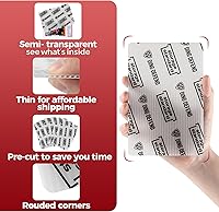 Vista 6 de Protectores de Tarjetas para Cartas Coleccionables, Suministros de Envío, Paquete de 110 Fundas de Tarjetas Graduadas de 4'' x 6'' para Insertos