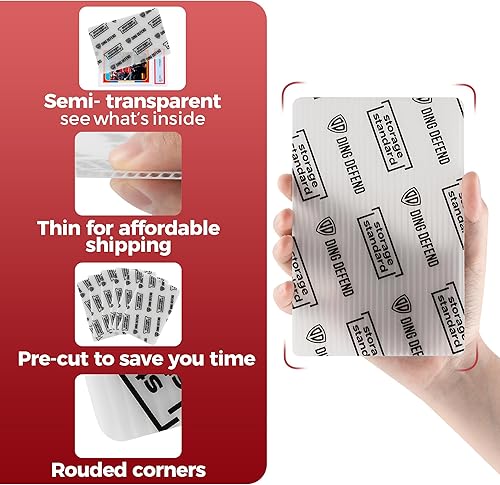Miniatura 6 de Protectores de tarjetas intercambiables, suministros de envío, paquete de 110 fundas de tarjetas graduadas de 4 x 6 pulgadas para insertos de