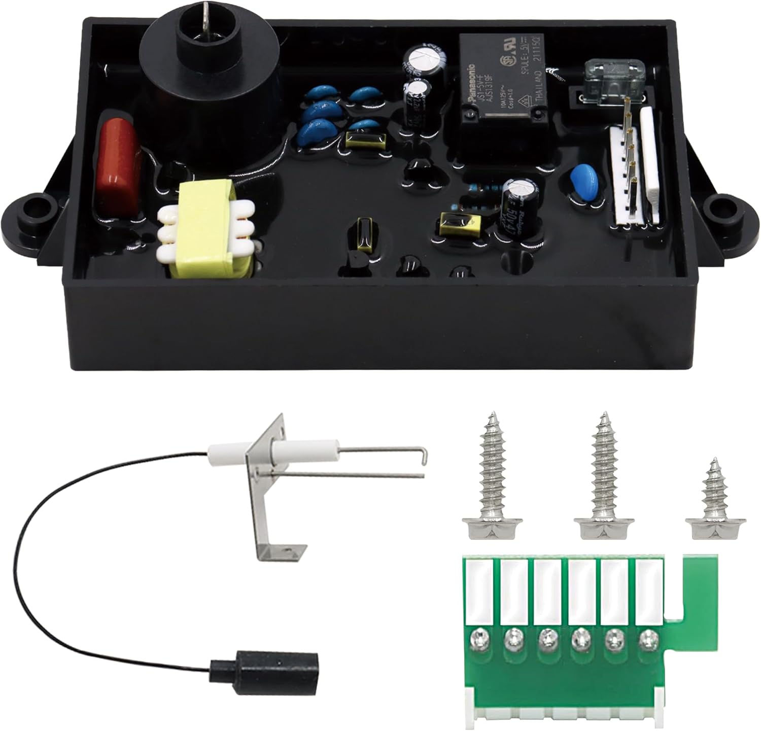 91367 91504 RV Water Heater PC Ignition Control Board with Spark & Sensor Electrode fit for Atwood/Dometic (Gas Only) Water Heaters GCH6-4E/6E/7E;GH10-1E/2E/3E Replace for 93307, 93257