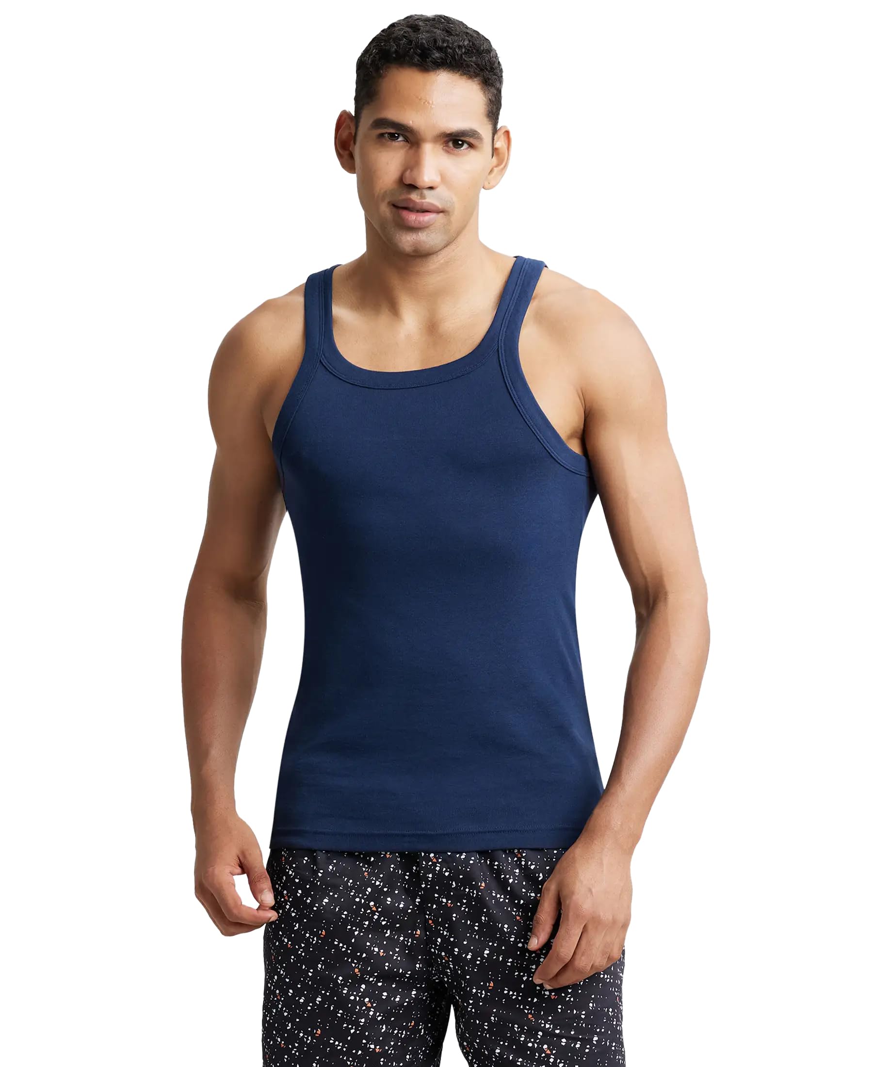 jockey US26 Men's Super Combed Cotton Rib Square Neckline Gym Vest-picture-18