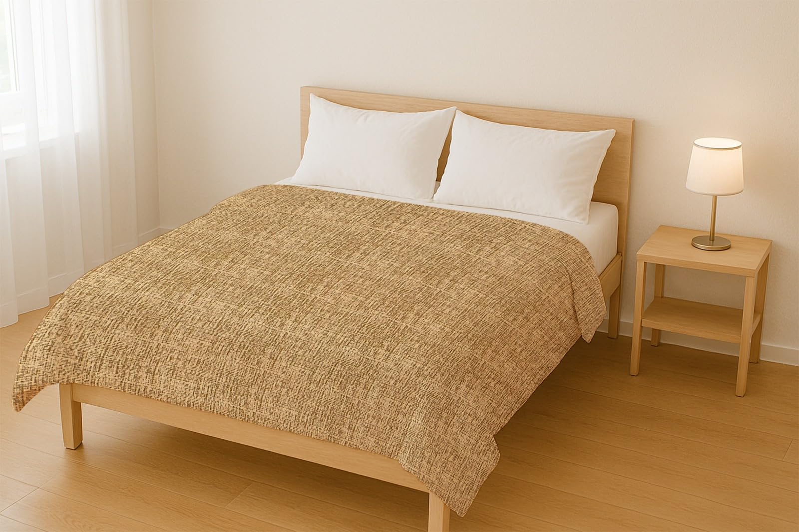 DARSH Premium 250TC Glace Cotton Duvet Cover Double Bed King Size, Duvet Cover II Razai Cover II Quilt Cover for Double Bed with Zipper 90 x 100 Inches Brown-image-42