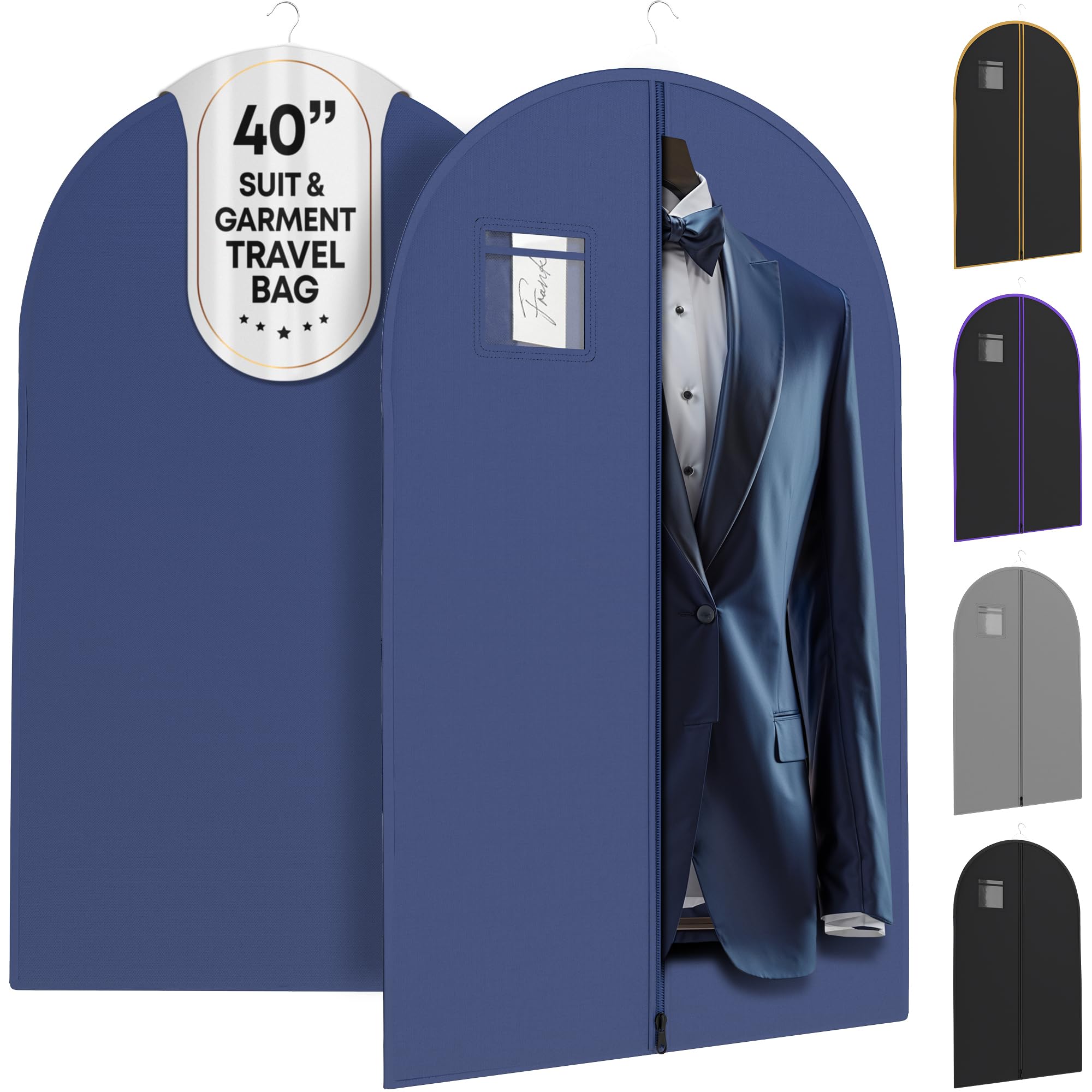 Your Bags Travel Garment Bag Durable Zippered Single Suit Bag for Storage Water-Resistant Clothes Cover - Hanging Garment