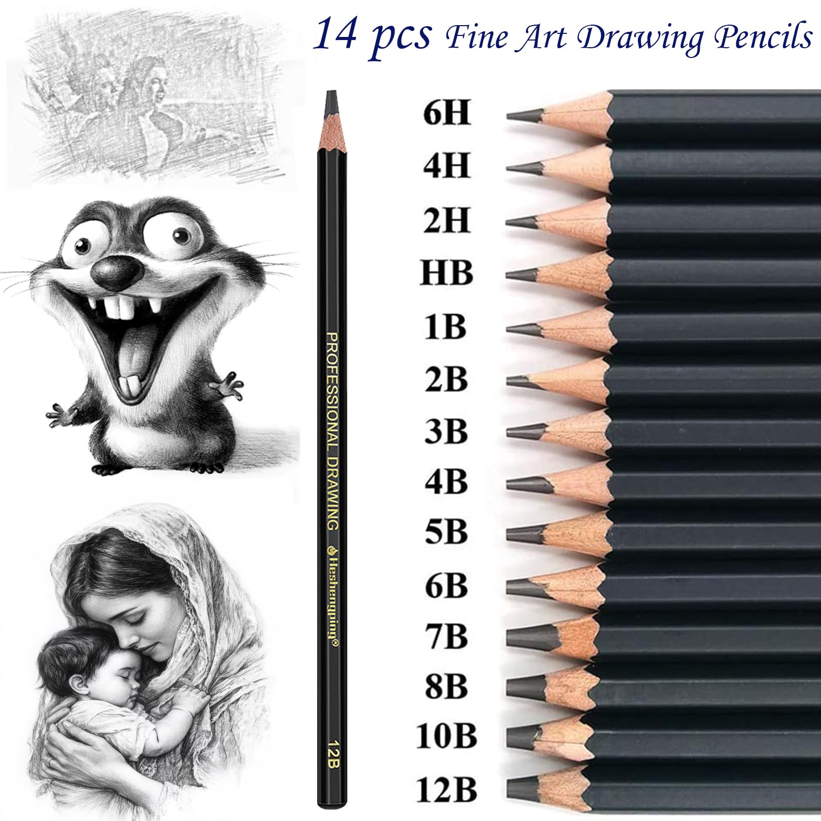 Amazon.co.jp: Sketching Pencil Set Drawing Pen Charcoal Sketch Kit