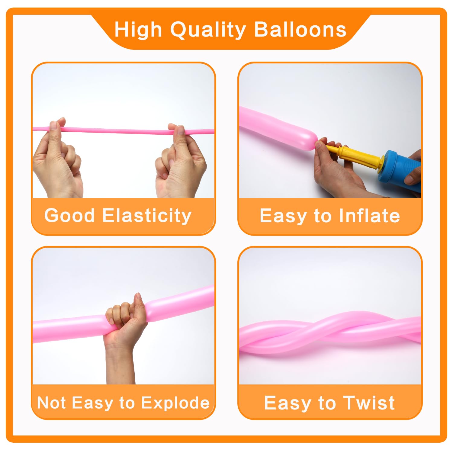 PIGETALE 100 globos delgados de 260 q de largo, diseño de animales retorcidos, arcoíris, colores surtidos, de látex, para modelar globos mágicos para guirnalda de globos, bricolaje, cumpleaños, bodas