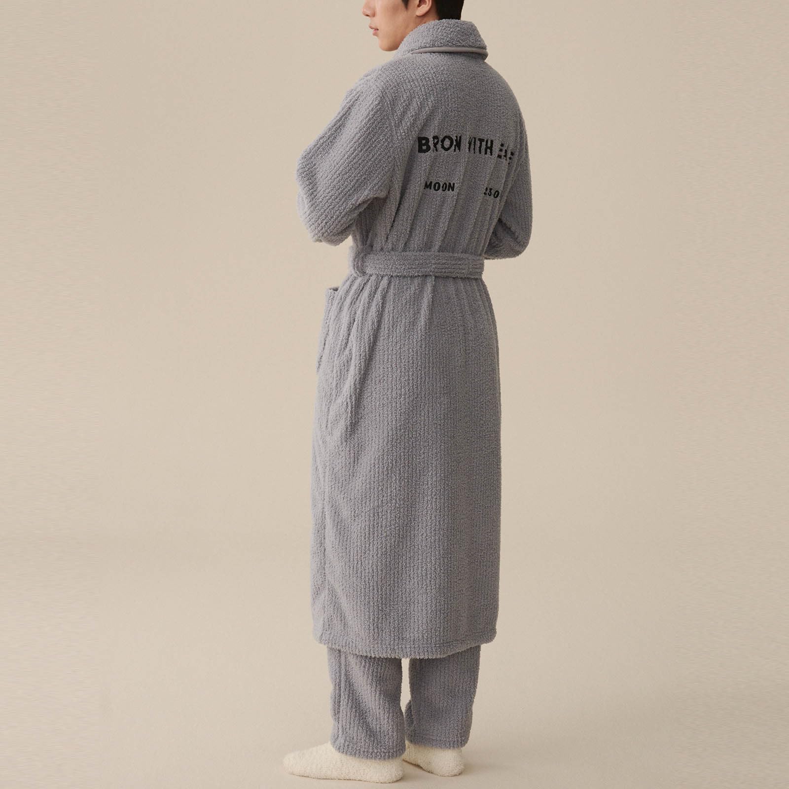 Genérico Pijamas Hombre Verano Divertidos - Conjunto De Pijama para Pareja De Albornoz De Terciopelo Coral Grueso Y Largo para Hombre De OtoñO E Invierno Hombre Sexy