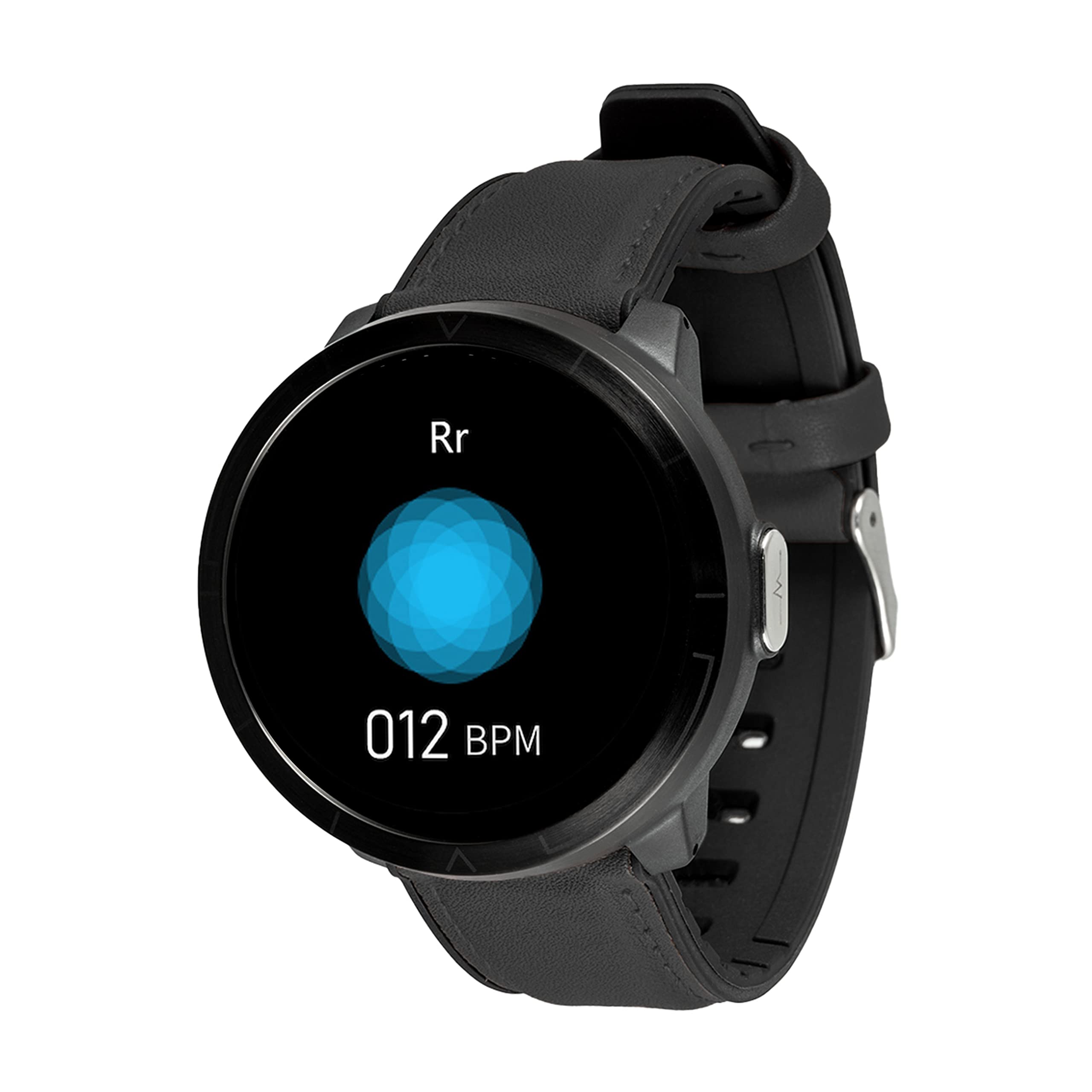 Watchmark WM18, Smartwatch Skórzany, M, Czarny