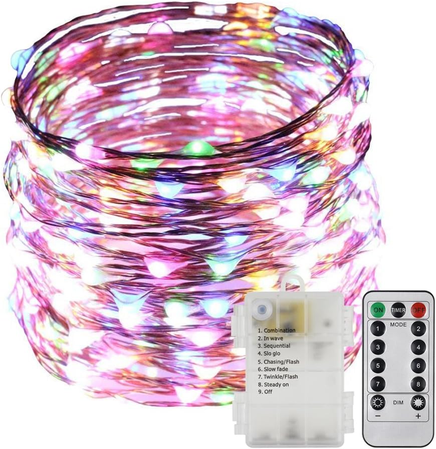 ErChen Battery Operated 40 FT 240 Led Fairy Lights, Remote Control 8