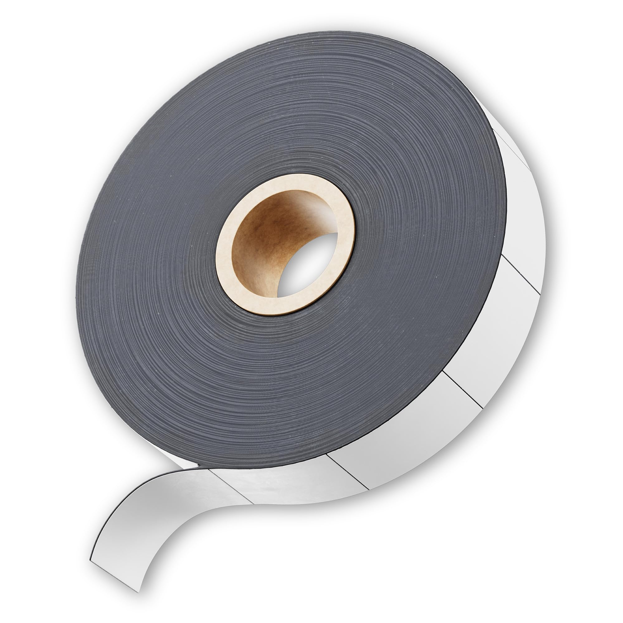 Master Magnetics ZG10A-ASC2BX Bande magnétique flexible avec dos adhésif, 0,6 cm d'épaisseur, 1,27 cm de large, 100 m de coupe tous les 5,1 cm avec des pièces de 594-1/2" x 5,1 cm (1 rouleau)