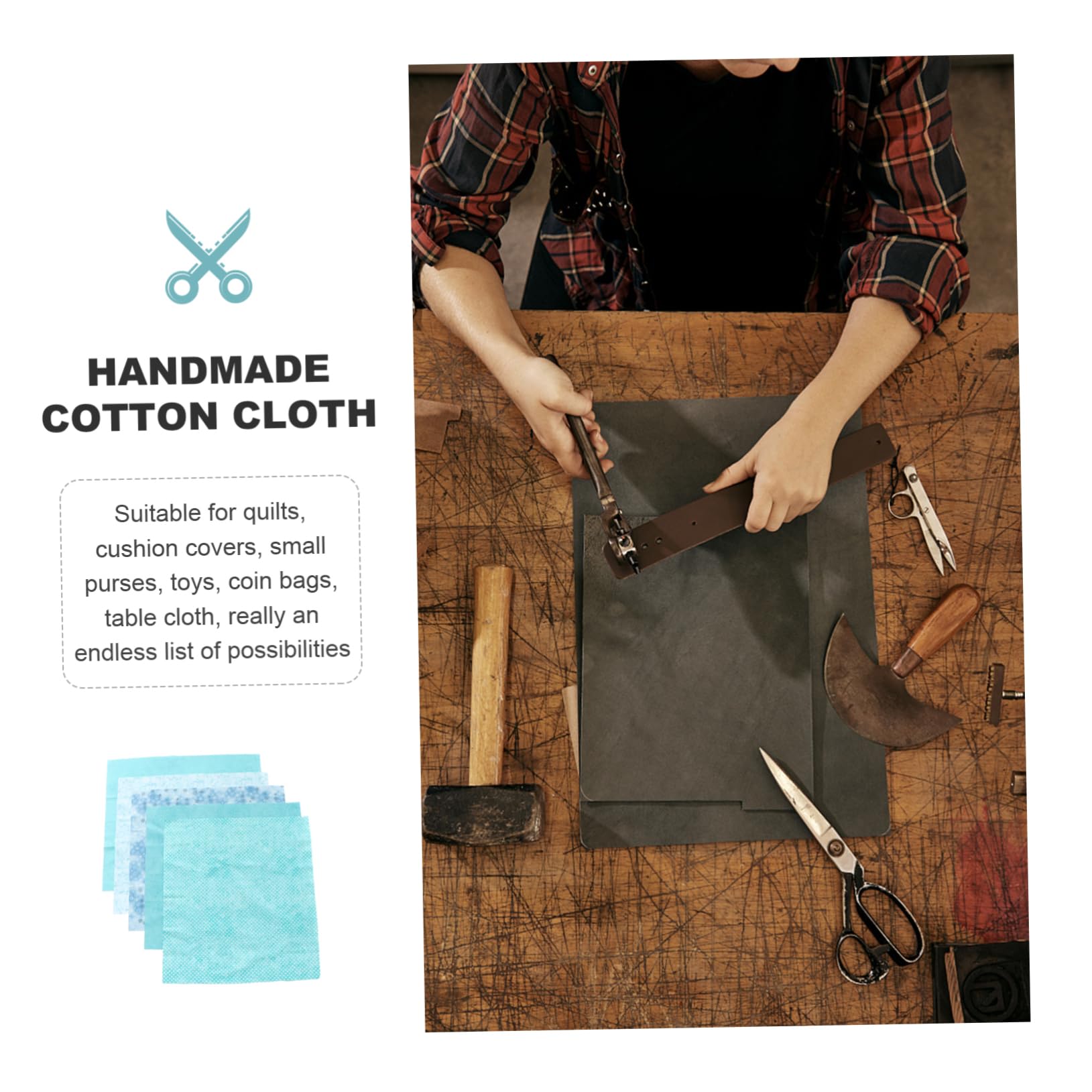Kwadraty z tkaniny bawełnianej ， Sewing Patchwork Material,Fabric for Sewing,5pcs Patchwork Group Quilting Fabric Bundles Sewing
