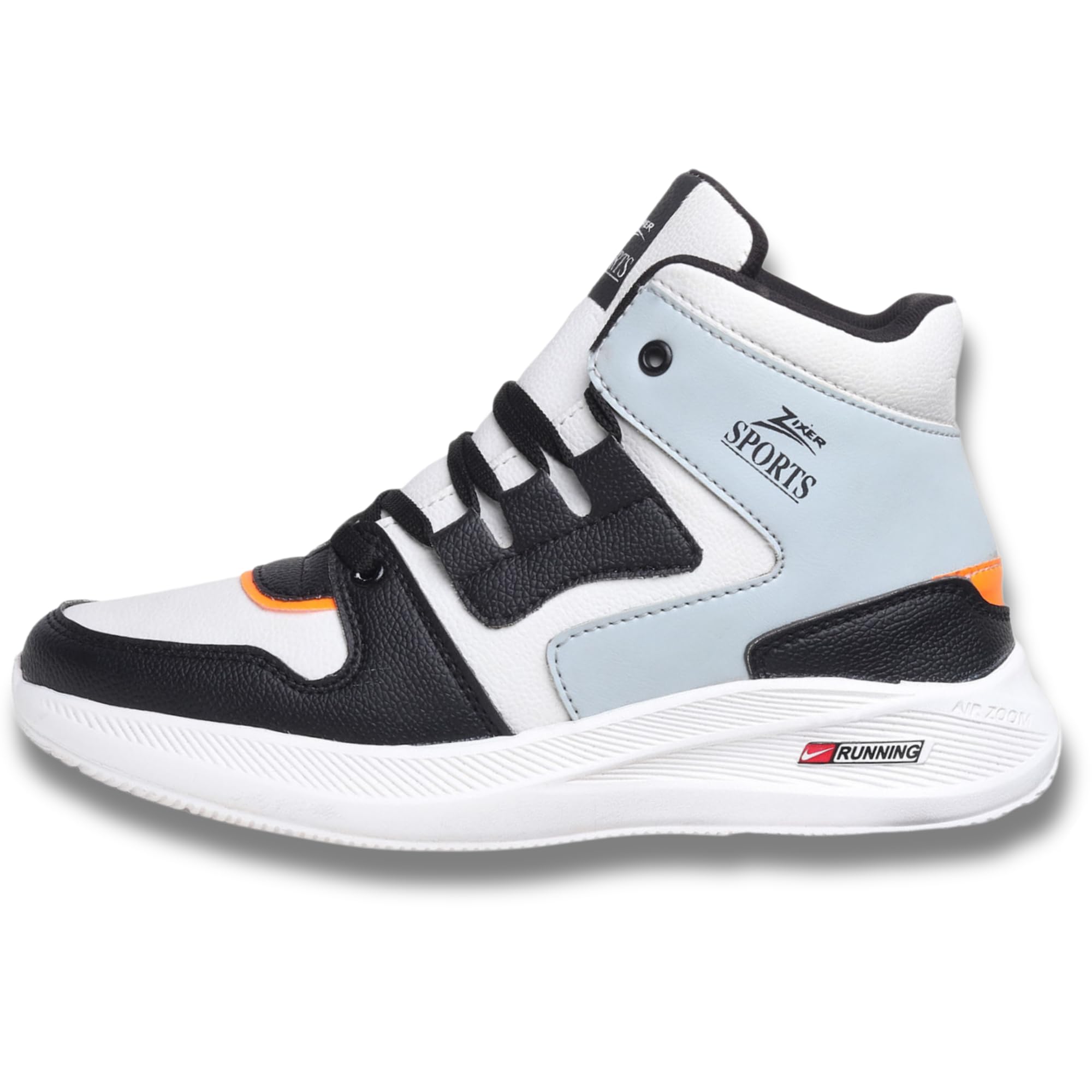 Zixer Mens Synthetic Leather High Top Casual Shoes for Men Sneakers || Mens Boys Stylish Chunky Ankle Sky White Sneakers for Men || Oggy Shoes for Man (B0DCGS8F9B) Amazon Price History, Amazon Price Tracker