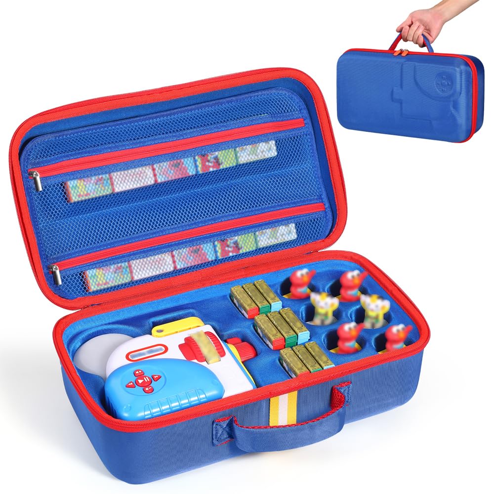 Seracle Storage Carrying Case Compatible with Little Tikes Story Dream Machine Books Starter Set and Character (Blue, Large Size)