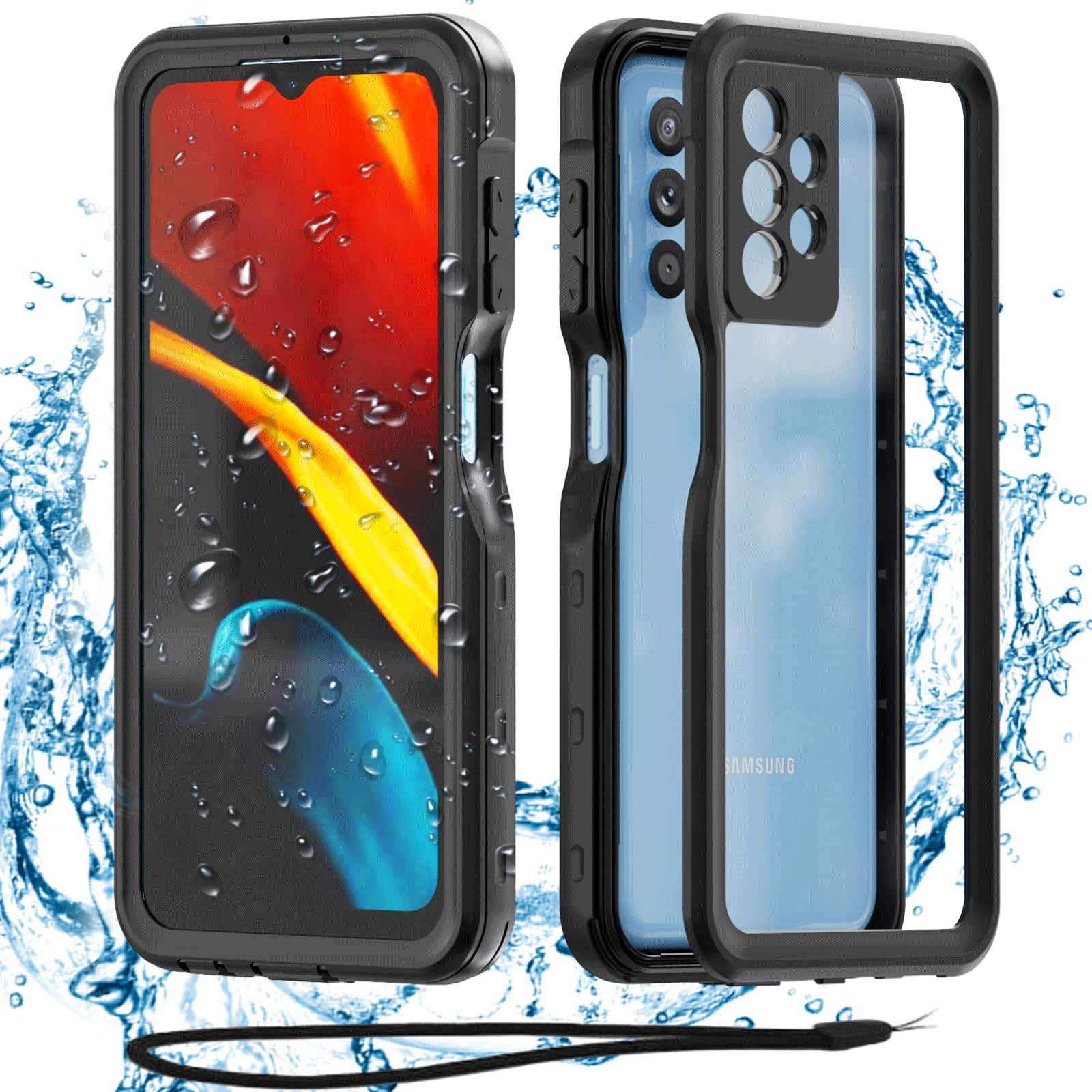 digi marker Waterproof Case For Samsung Galaxy A13 4G,IP68 Waterproof Shockproof Dustproof with Built-in Screen Protector Camera Lens Protector Clear Cover For Galaxy a13 4G (Not For a13 5G)