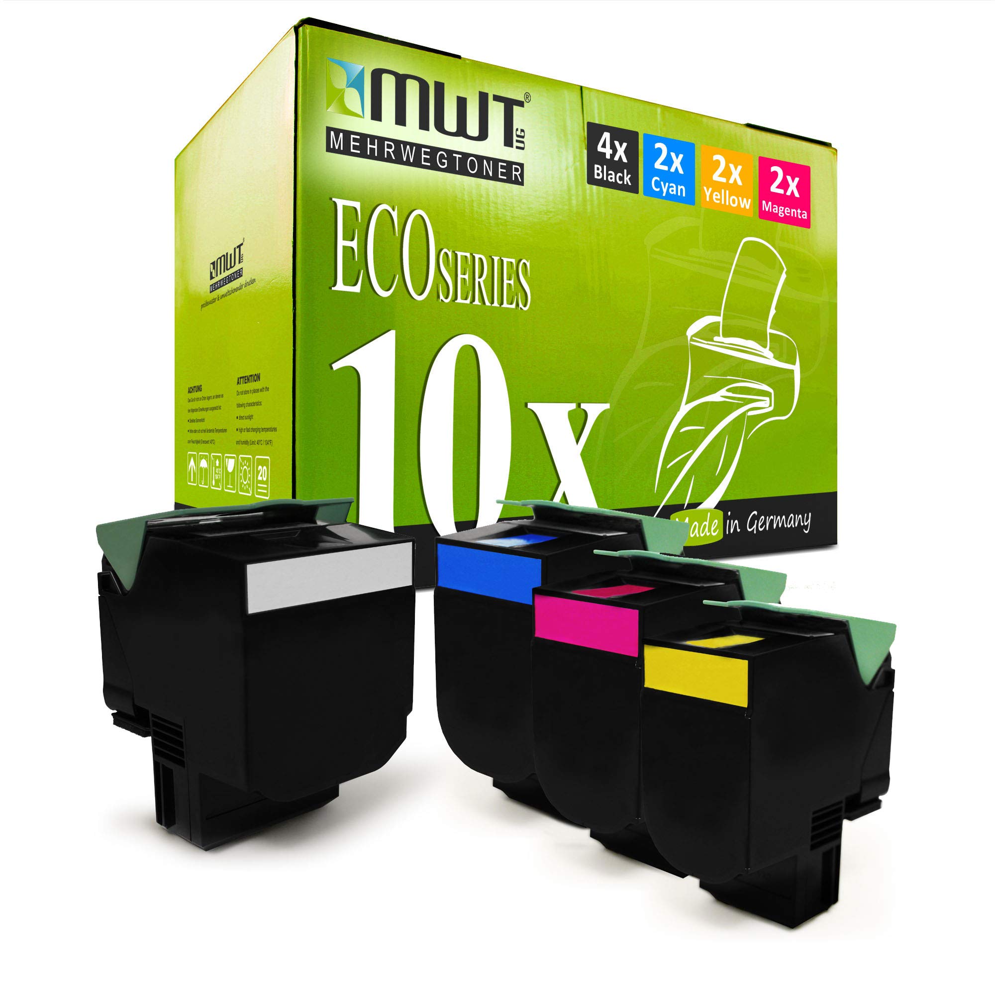 Toner compatible Lexmark CS417dn série XL pour des documents aux couleurs éclatantes - 6