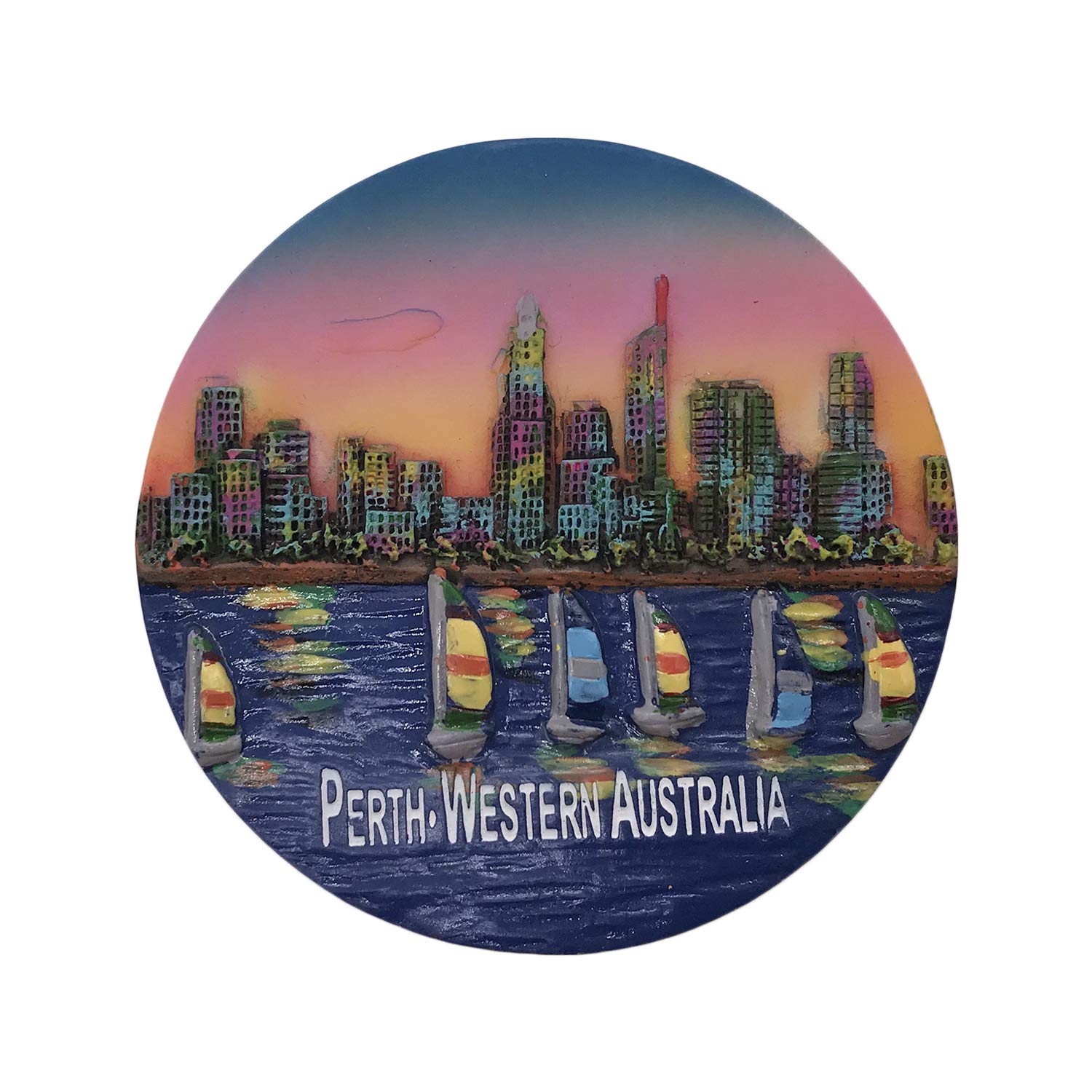 Wedarego Perth Australia 3D Refrigerator Magnet Tourist Souvenirs Resin Magnetic Stickers Fridge Magnet Home & Kitchen Decoration From China