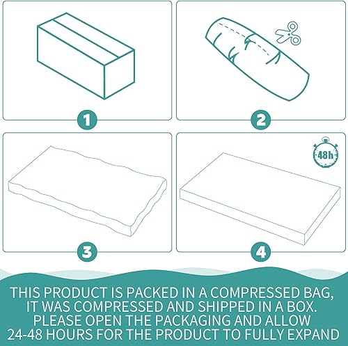 Miniatura 8 de MABOZOO Tapete de yoga de 2 pulgadas de grosor, 72 x 24 x 2 pulgadas, plegable, extra grueso, tapete de gimnasia con piel sintética, tapete de yoga