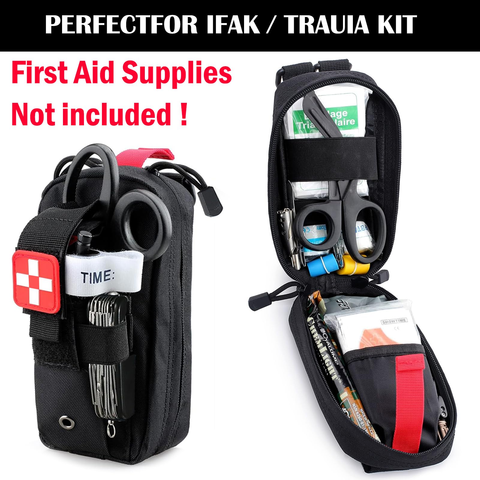ifak molle Tasche leer erste Hilfe Pouch Taktische Bag Tactical Militär Gürteltasche for Outdoor Camping Survival Reise Wandern und Abenteuer