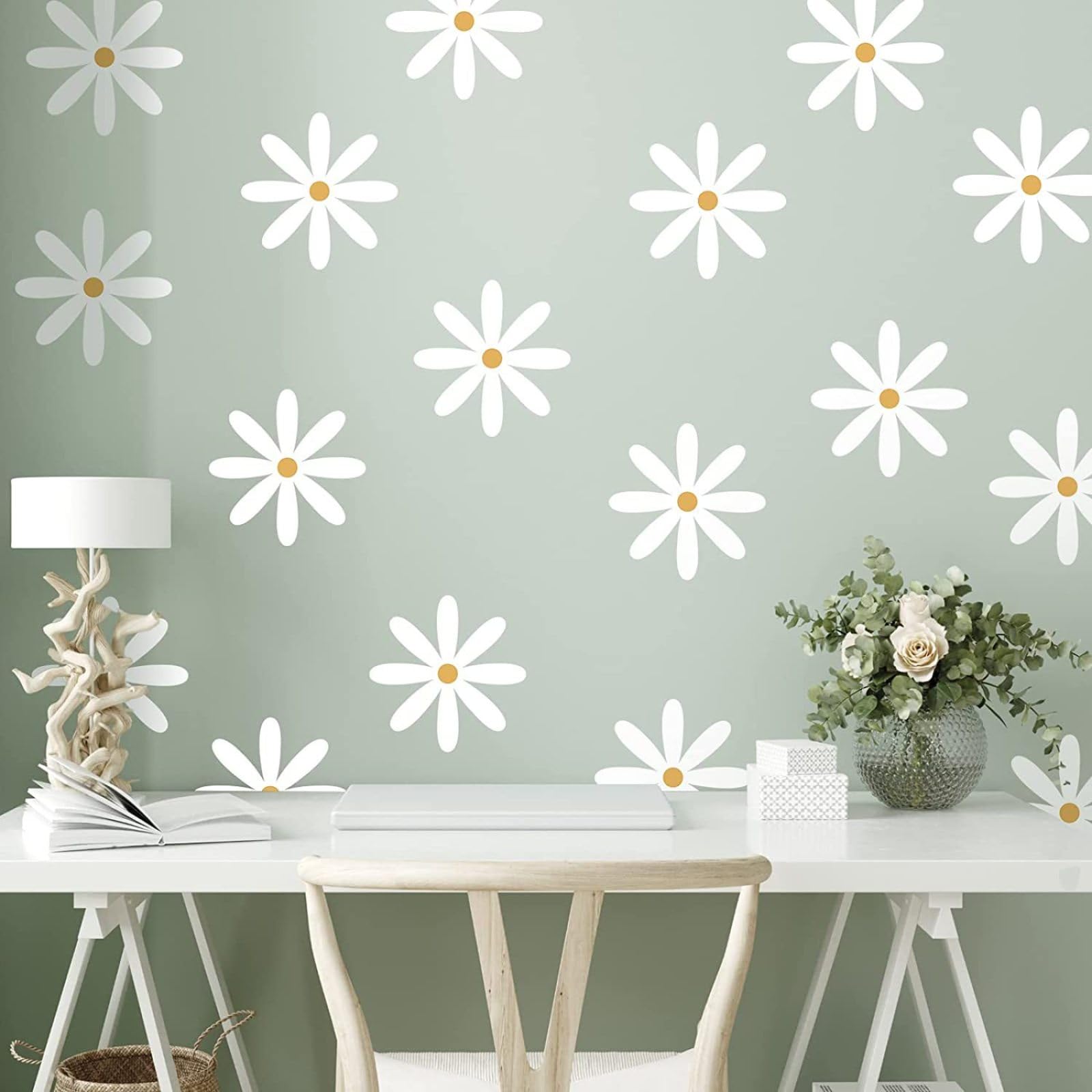 Adesivi Da Parete Adesivo murale decorativo floreale piccola pianta margherita Decorazioni per La Casa adesivo murale per Soggiorno Camera da Letto
