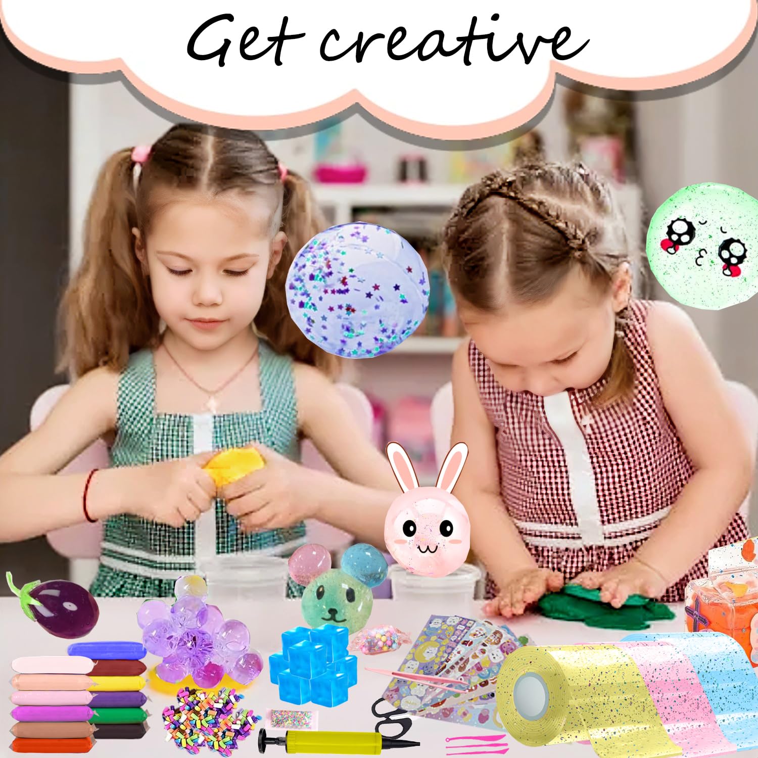 Kit Créatif 65 Pièces Nano Tape Bubble - Avec Paillettes Et Autocollants