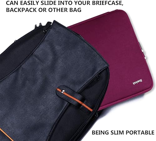 Vista 40 de Funda para laptop de 15.6 pulgadas, duradera a prueba de golpes, funda protectora con tapa, maletín de transporte para computadora, compatible