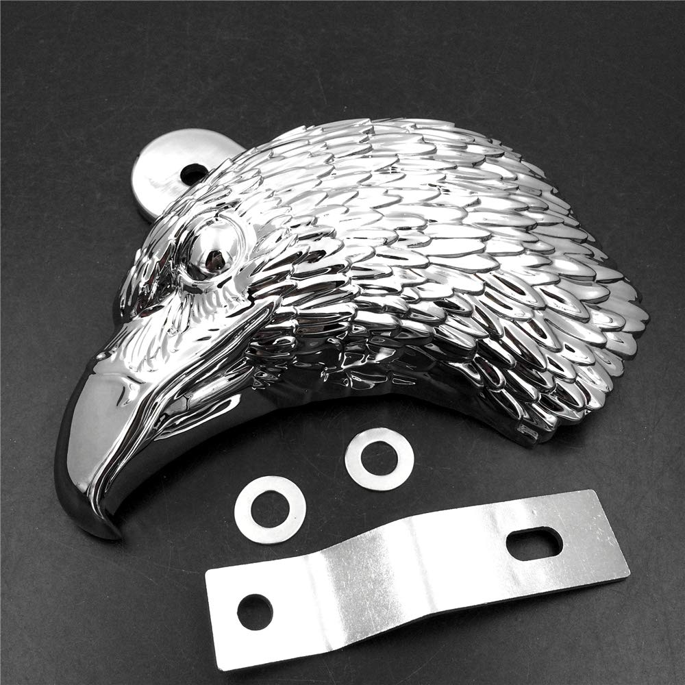 HTTMTMT246-008- Chromed Eagle head horn cover Compatible with 1992 and up Harley-Davidson with side mount "cowbell" and all V-rod's