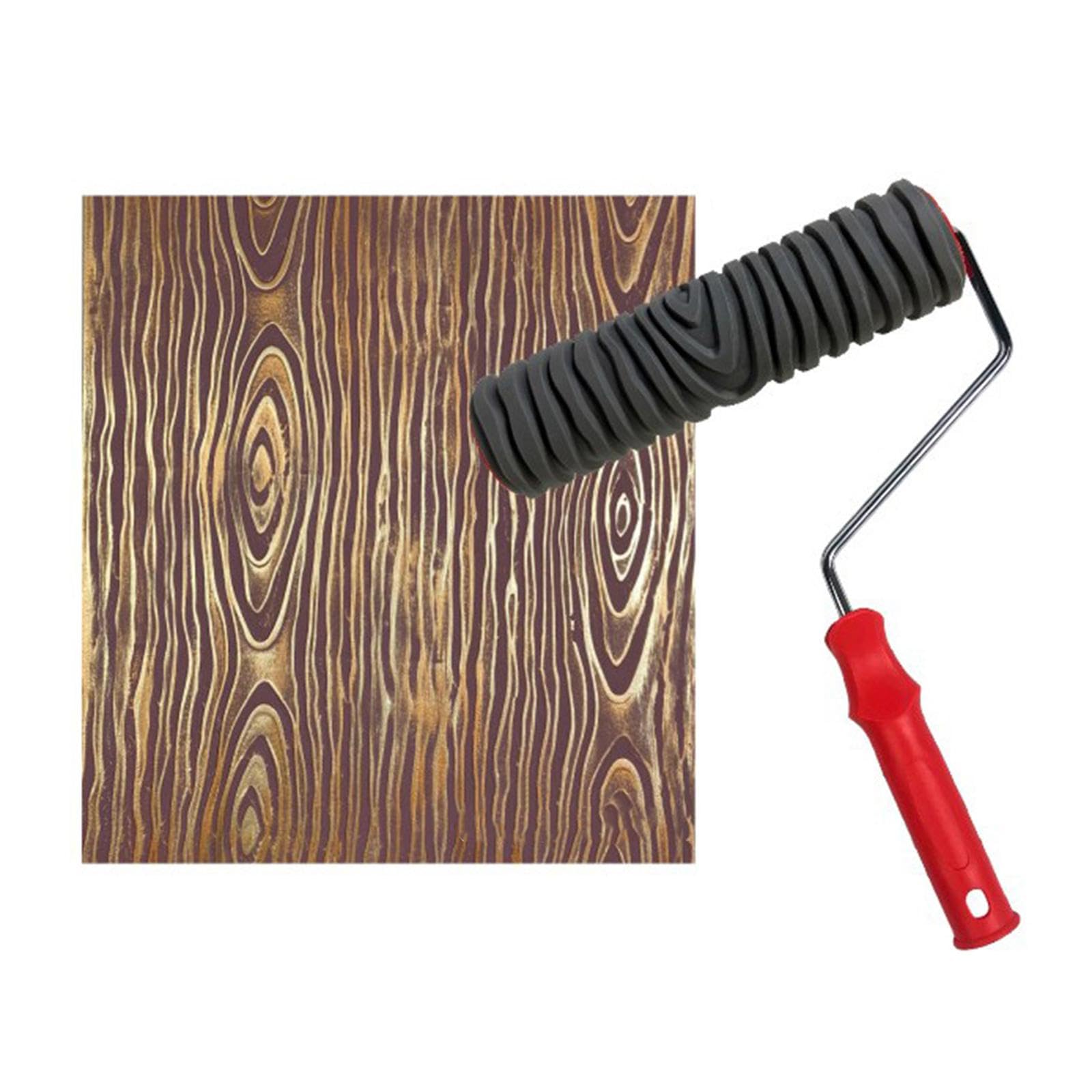 Rullo per Pittura con Motivi in ​​gomma Goffrata Strumento per Pittura Decorativa Murale Rullo con Motivi Multipli Manico Comodo per Il Fai Da Te, Style C