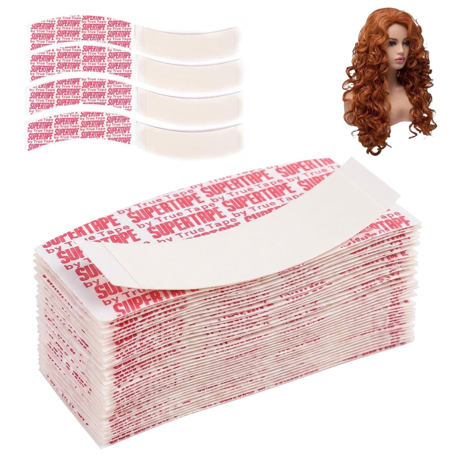 36 Piezas Cinta Pelo Transparente Cinta Adhesiva Doble Cara para Extensiones de Cabello, Pegamento Peluca y Prótesis Capilares, Adhesivo Invisible Impermeable de Larga Duración, 7.6 x 2.2 cm