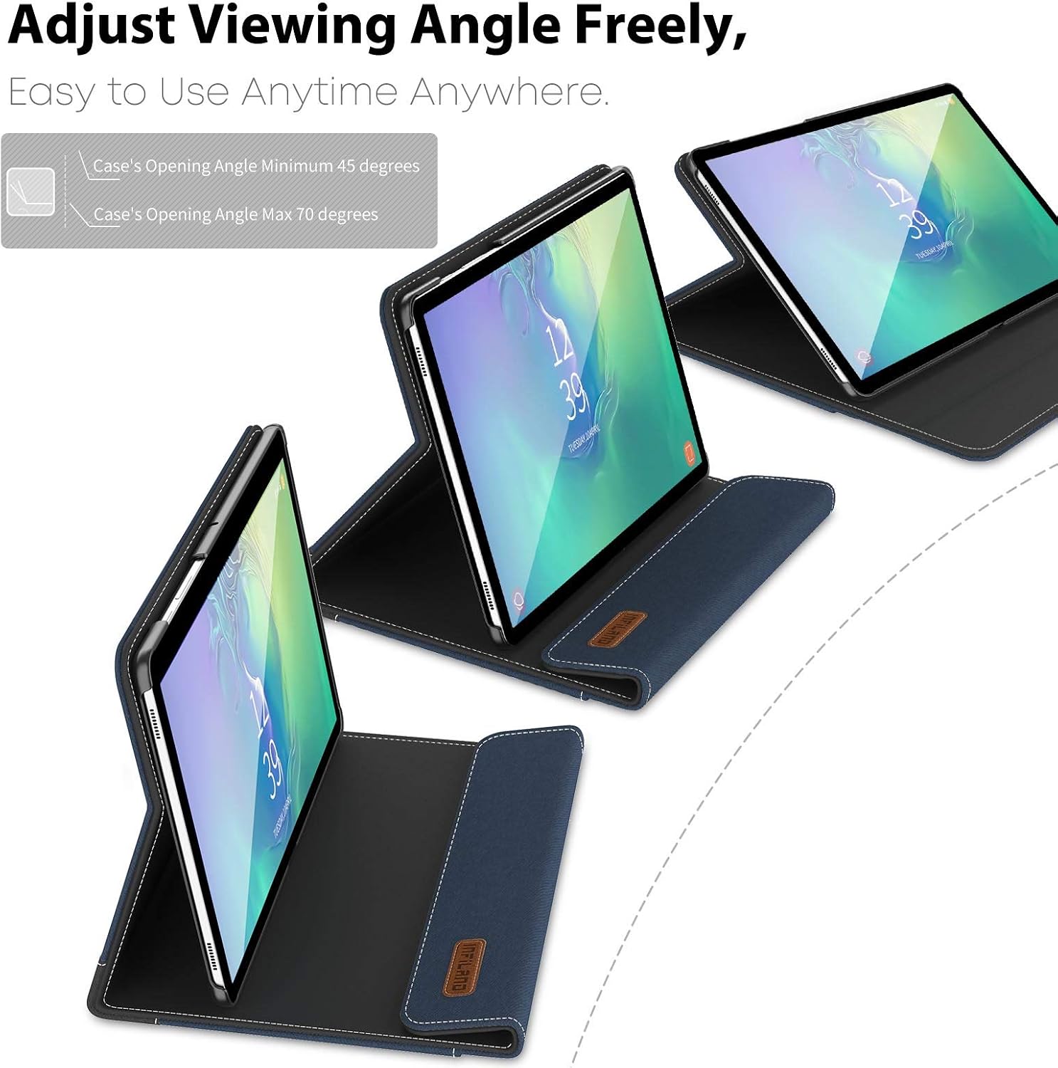 Infiland Galaxy Tab S6 10.5 Case, Support S Pen Wireless Charging, Multi-Angle Business Cover Built in Pocket Fit Samsung Galaxy Tab S6 10.5 Inch Model SM-T860/T865/T867 2019 Release, Navy