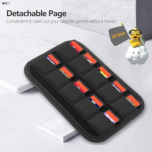 Vista 3 de TiMOVO 112 cartuchos para Nintendo Switch Sony Ps Vita, tarjetas de memoria SD y tarjetas de juego Nintendo 3DSDS, funda de almacenamiento portátil