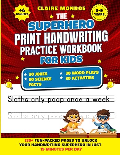 Superhero Print Workbook