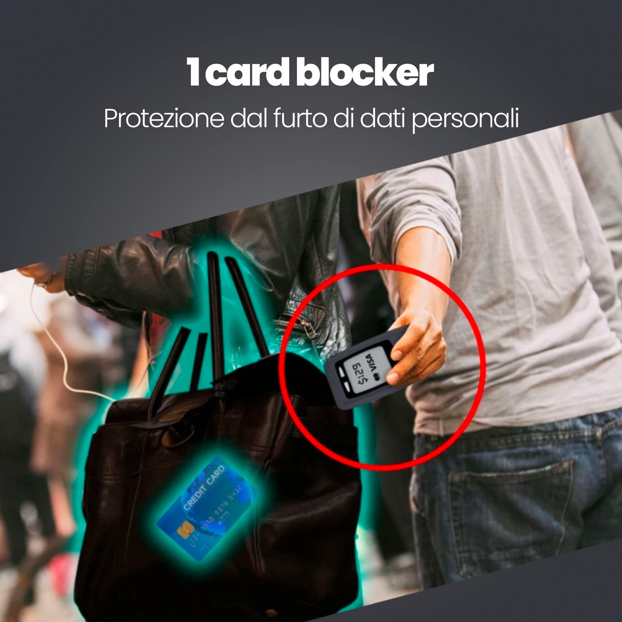 Webbo Cie 3.0 Elektronische Identitätskarte, USB-Kartenleser, Schreibgerät und NFC-Tag-Reader mit Card Blocker Anti-Klonation