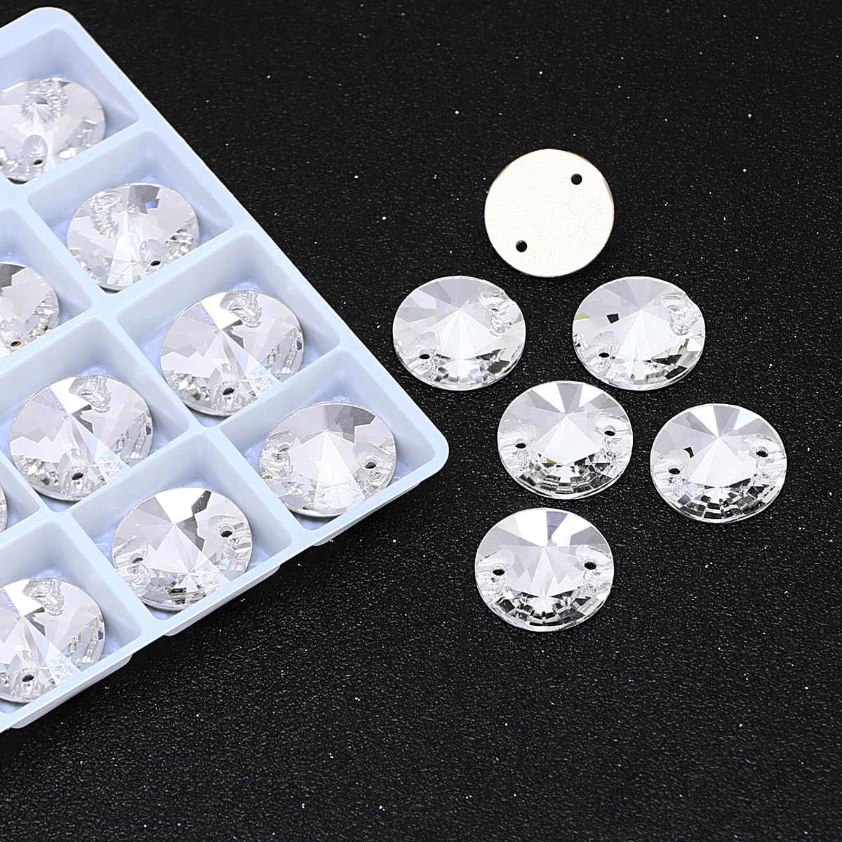 DONGZHOU Sew On Rhinestones Crystal Round Flat Back Sewing Glass K5 Fancy Stones Rhinestone Gems Stone Beads for Costume, Clothes, Garments, Dress, Jewelry, Belt, Shoes and DIY Crafts 14 - Image 7