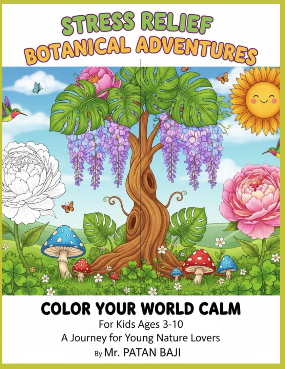 Botanical Bliss: A Stress-Busting Coloring Book for Kids: Fun Nature Designs & Calming Garden Scenes for Ages 3-10 | Relaxing Illustrations for Adults Seeking Calm