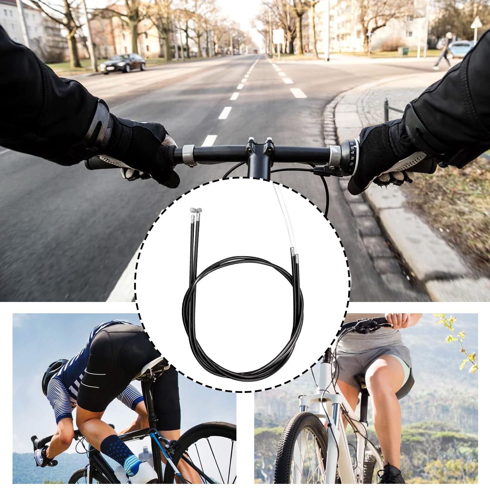 Uniwersalny kabel hamulcowy do roweru, zestaw skrzyni biegów, 12 sztuk kabli hamulcowych, walc napędowy, część zamienna, kabel hamulcowy, rower, okablowanie, do rowerów górskich